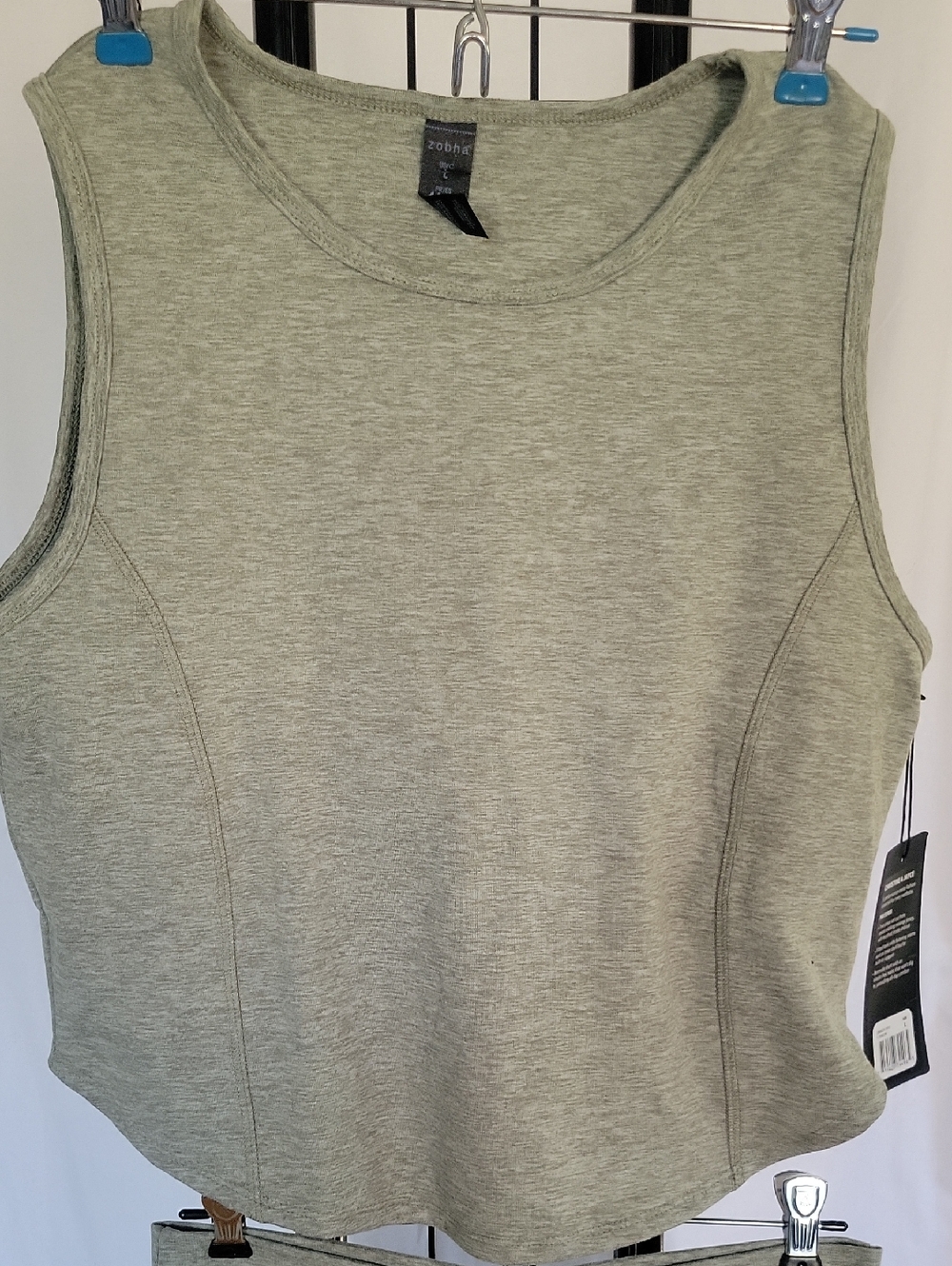 Zobha Top & Shorts Set  Large Green NWT - Picture 2 of 13